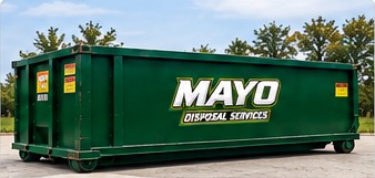Example 20-yard Mayo Disposal roll-off dumpster